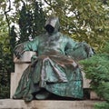 Statue of Anonymus in theÃÂ City ParkÃÂ ofÃÂ Budapest. Created byÃÂ MiklÃÂ³s LigetiÃÂ in 1903.
